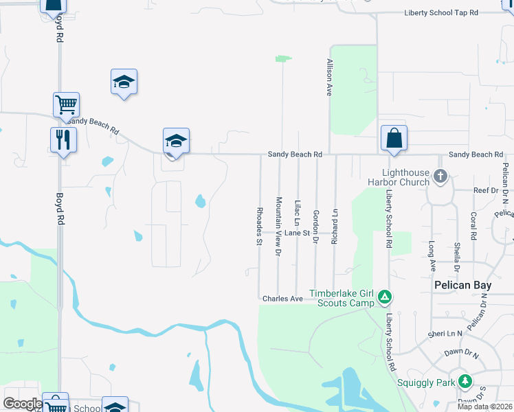 map of restaurants, bars, coffee shops, grocery stores, and more near 108 Rhoades Street in Azle