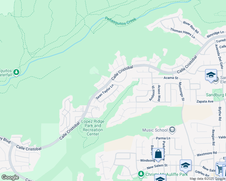 map of restaurants, bars, coffee shops, grocery stores, and more near 7470 Mason Heights Lane in San Diego