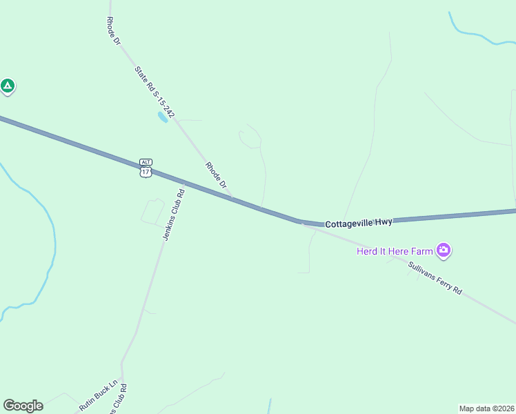 map of restaurants, bars, coffee shops, grocery stores, and more near 337 U.S. 17 Alternate in Cottageville
