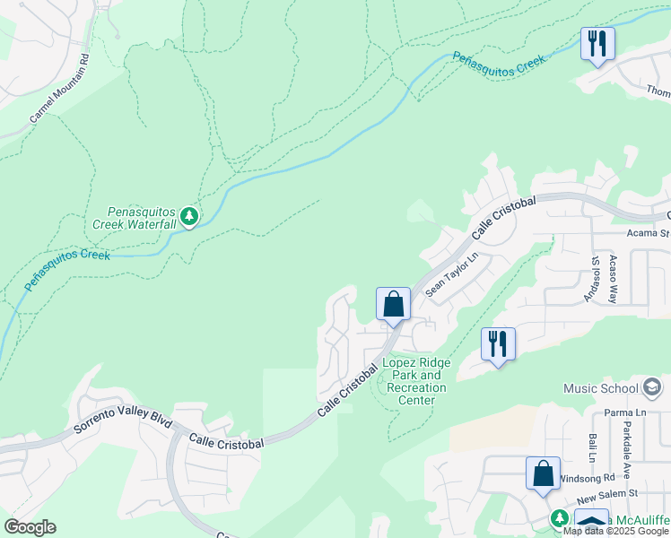 map of restaurants, bars, coffee shops, grocery stores, and more near 11325 Caminito Rodar in San Diego
