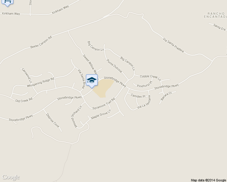 map of restaurants, bars, coffee shops, grocery stores, and more near 16241 Sycamore Trail Road in San Diego