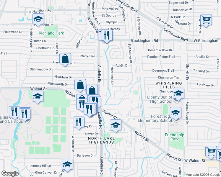 map of restaurants, bars, coffee shops, grocery stores, and more near 24 Lawler Road in Dallas