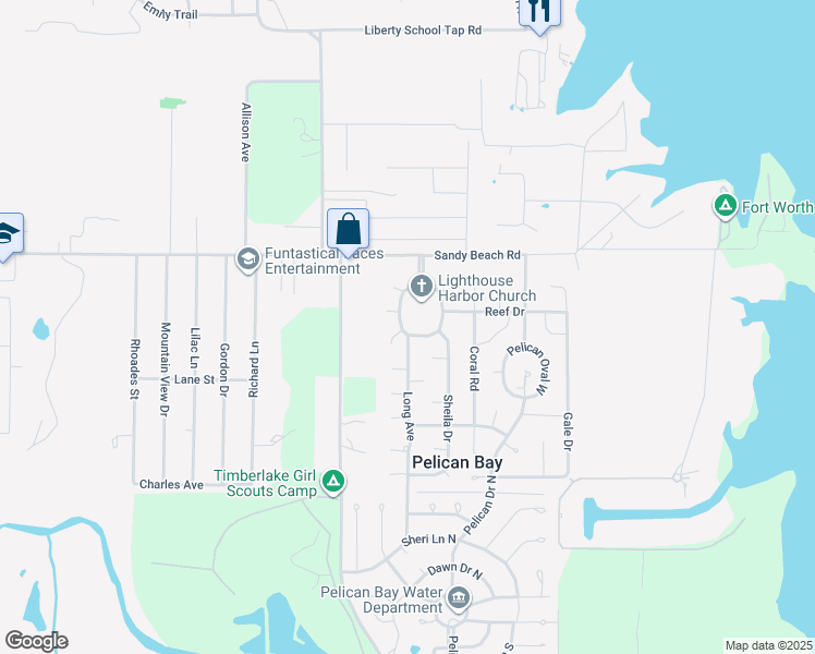 map of restaurants, bars, coffee shops, grocery stores, and more near 1873 Glenda Court in Azle