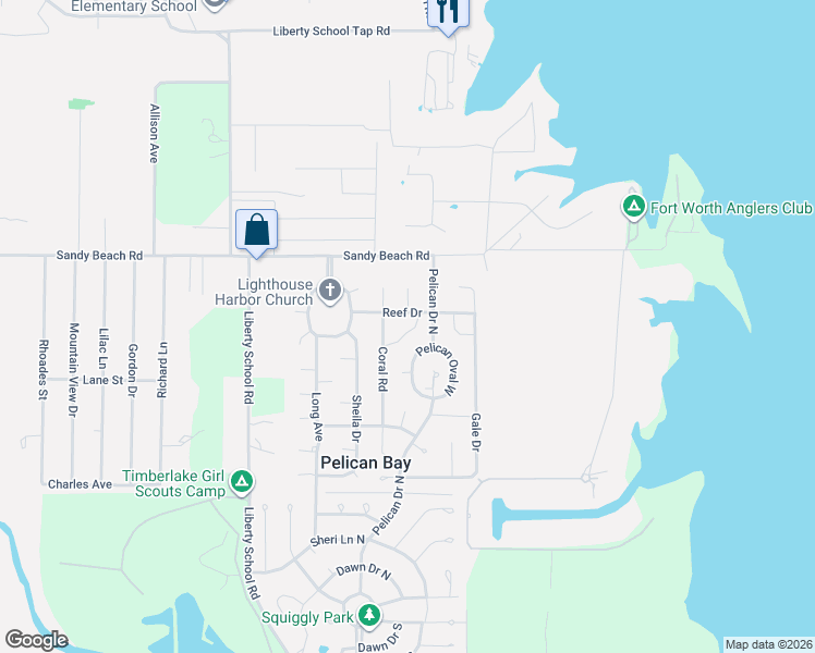 map of restaurants, bars, coffee shops, grocery stores, and more near 1823 Pelican Oval West in Azle