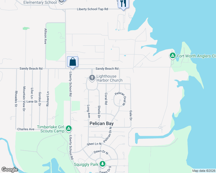 map of restaurants, bars, coffee shops, grocery stores, and more near 1837 Coral Road in Azle