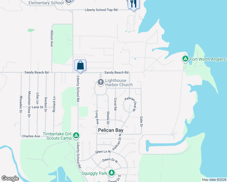 map of restaurants, bars, coffee shops, grocery stores, and more near 1837 Coral Road in Azle
