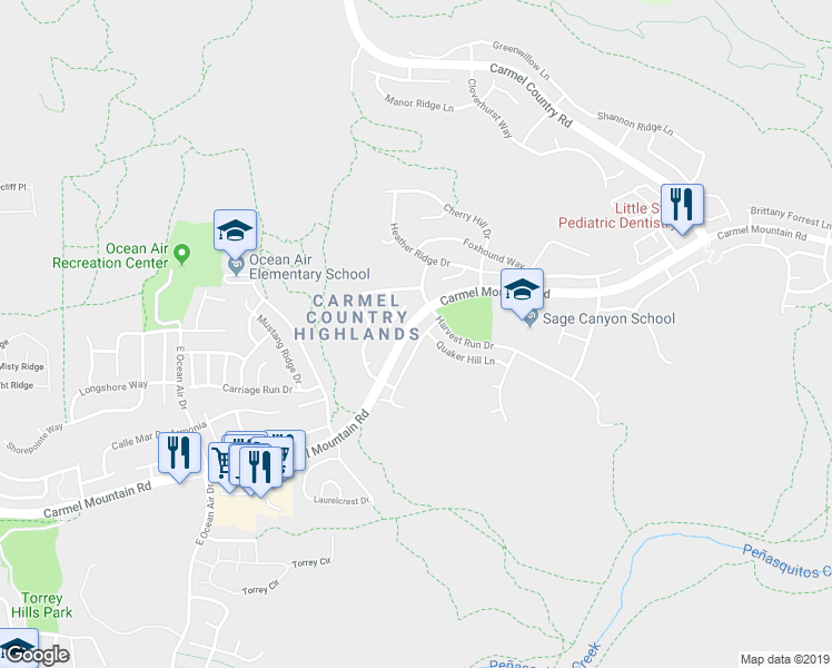map of restaurants, bars, coffee shops, grocery stores, and more near 5229 Brickfield Lane in San Diego