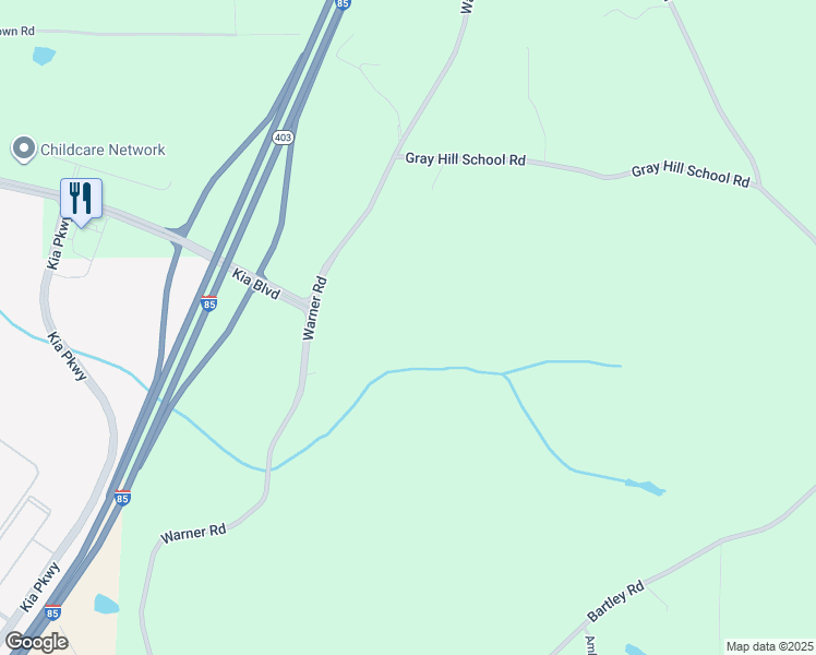 map of restaurants, bars, coffee shops, grocery stores, and more near 648 Warner Road in West Point