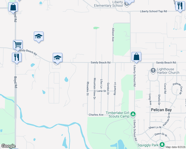 map of restaurants, bars, coffee shops, grocery stores, and more near 116 Mountain View Drive in Azle