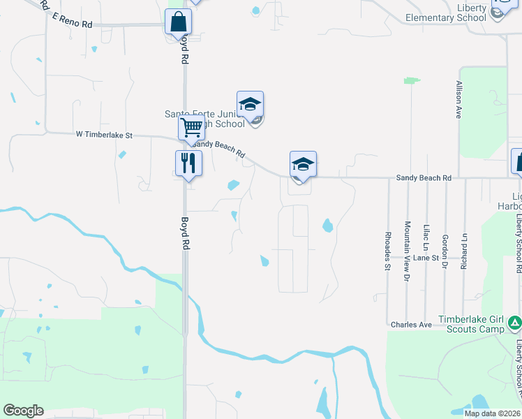 map of restaurants, bars, coffee shops, grocery stores, and more near 328 Sandy Beach Road in Azle