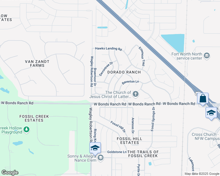 map of restaurants, bars, coffee shops, grocery stores, and more near 10748 Irish Glen Trail in Haslet
