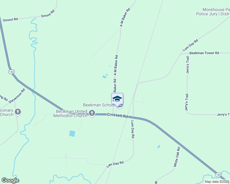 map of restaurants, bars, coffee shops, grocery stores, and more near 15190 A M Baker Road in Bastrop