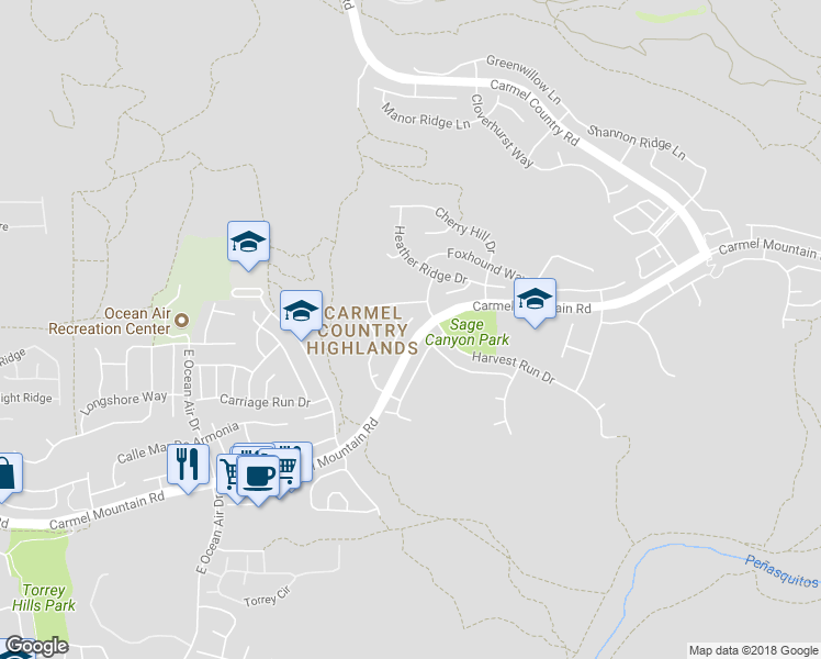 map of restaurants, bars, coffee shops, grocery stores, and more near 5229 Brickfield Lane in San Diego
