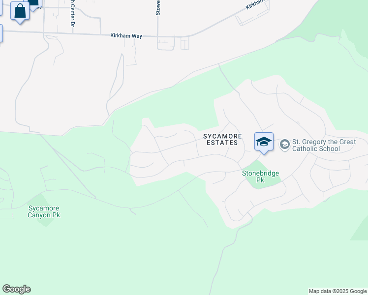map of restaurants, bars, coffee shops, grocery stores, and more near 14635 Whispering Ridge Road in San Diego