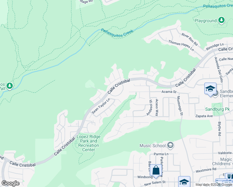 map of restaurants, bars, coffee shops, grocery stores, and more near 11460 Caminito La Bar in San Diego