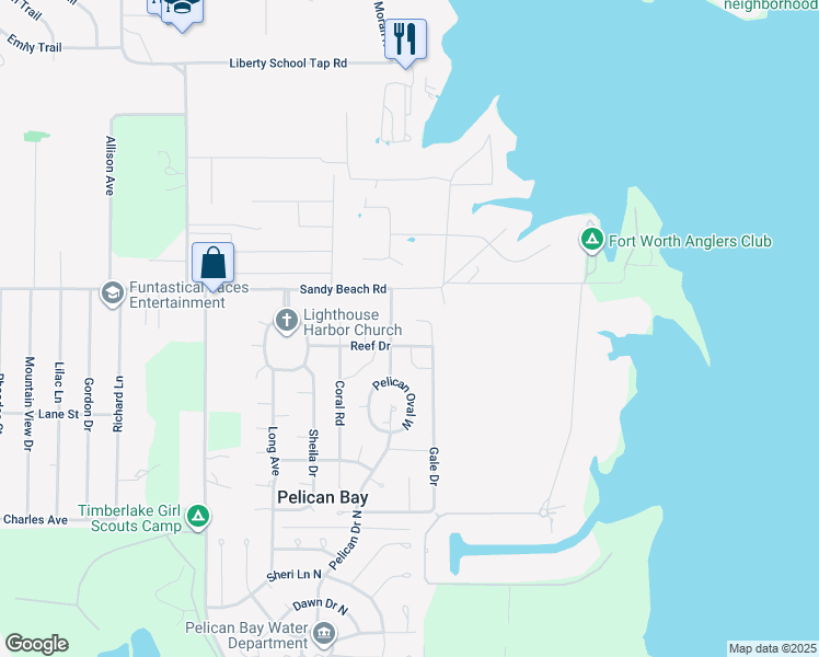 map of restaurants, bars, coffee shops, grocery stores, and more near 1937 Gale Drive in Azle