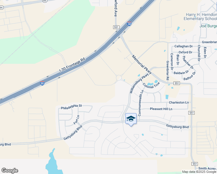 map of restaurants, bars, coffee shops, grocery stores, and more near 375 Greenbriar Road in Fate