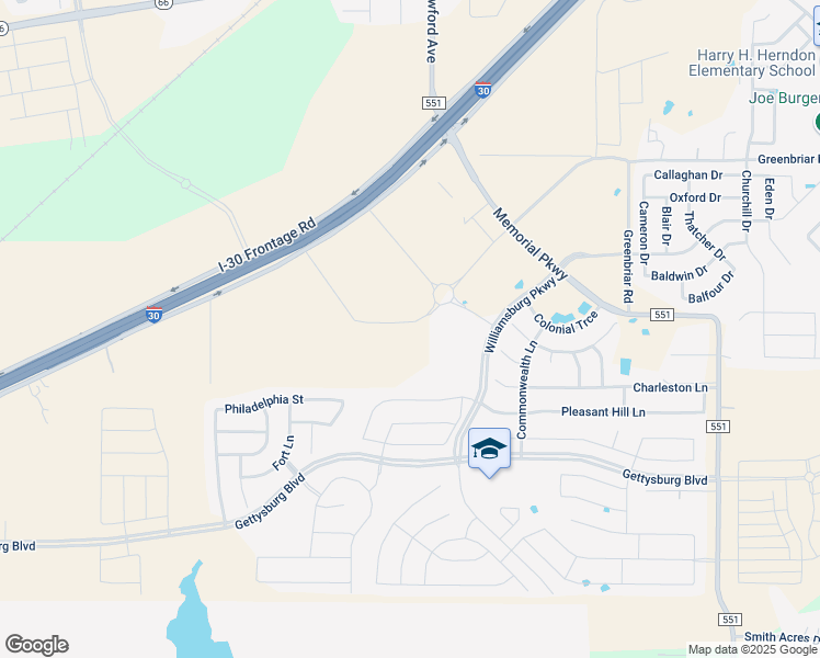 map of restaurants, bars, coffee shops, grocery stores, and more near 375 Greenbriar Road in Fate