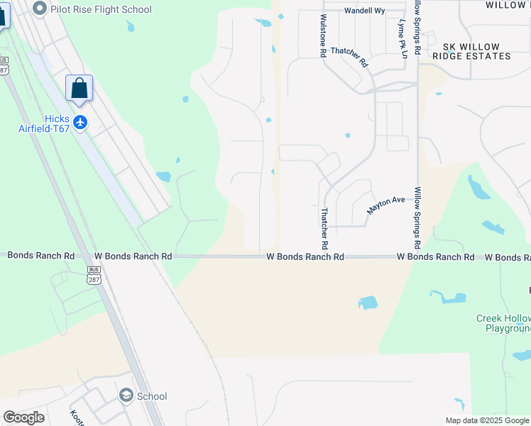 map of restaurants, bars, coffee shops, grocery stores, and more near 10932 Blue Sky Drive in Haslet