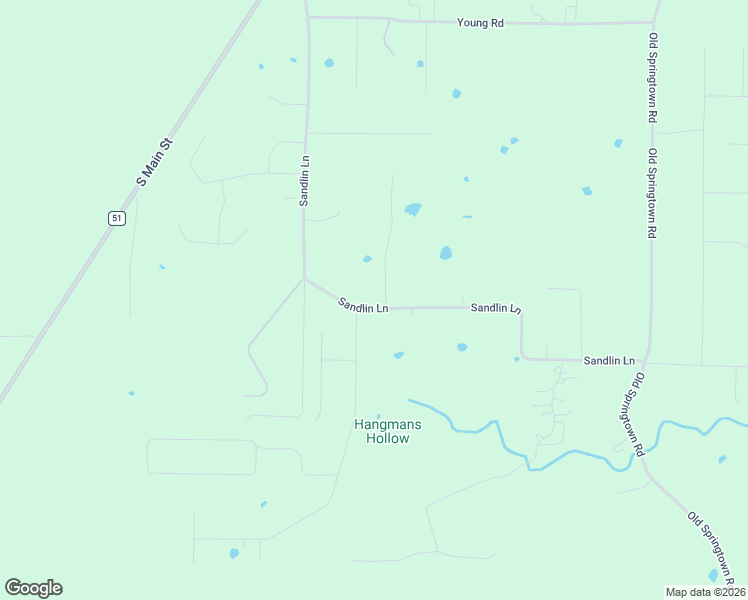 map of restaurants, bars, coffee shops, grocery stores, and more near 510 Sandlin Lane in Springtown