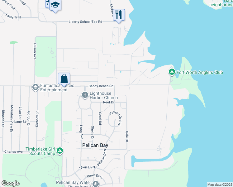 map of restaurants, bars, coffee shops, grocery stores, and more near 1937 Gale Drive in Azle