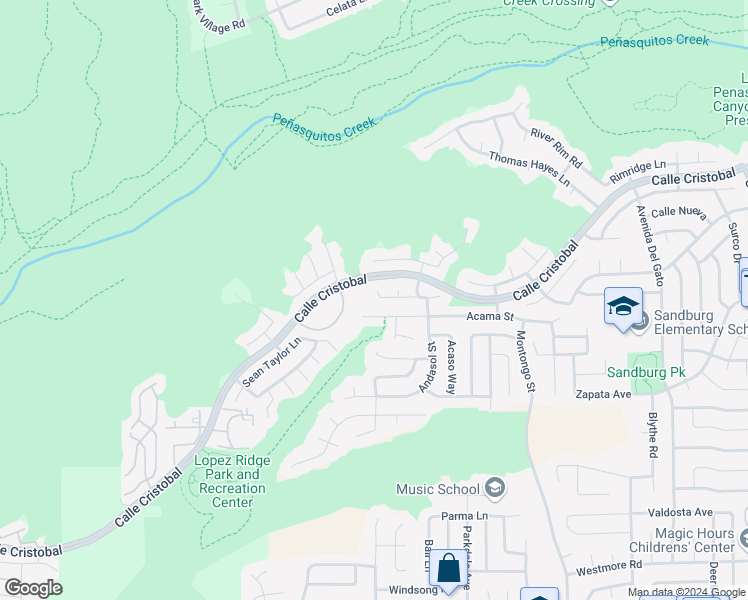 map of restaurants, bars, coffee shops, grocery stores, and more near 7495 Acama Street in San Diego