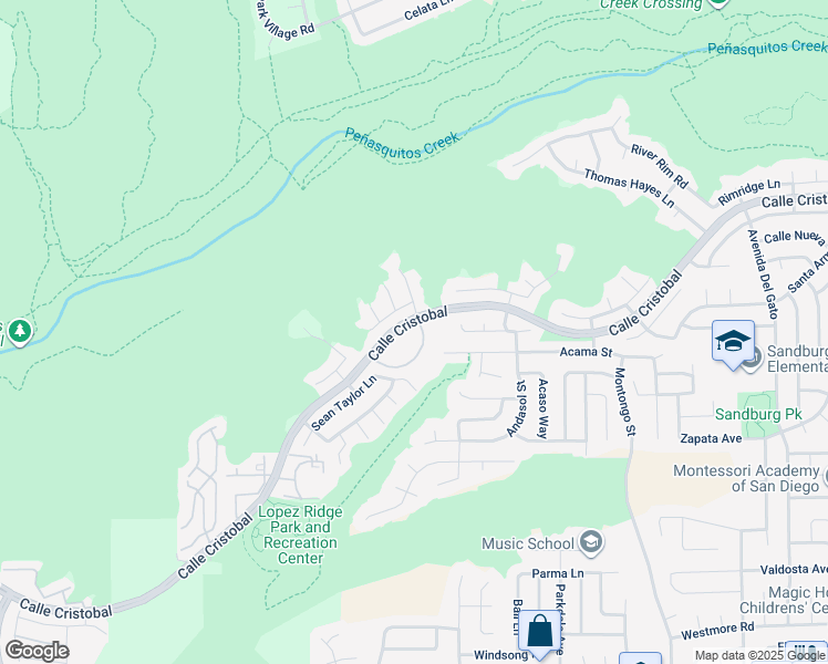 map of restaurants, bars, coffee shops, grocery stores, and more near 11550 Caminito La Bar in San Diego