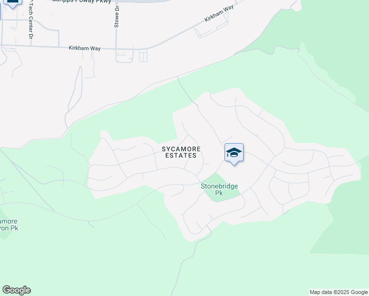 map of restaurants, bars, coffee shops, grocery stores, and more near 14883 Whispering Ridge Road in San Diego