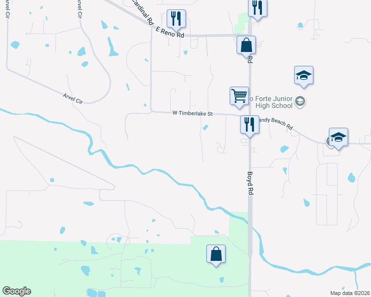 map of restaurants, bars, coffee shops, grocery stores, and more near 1700 West Timberlake Street in Azle