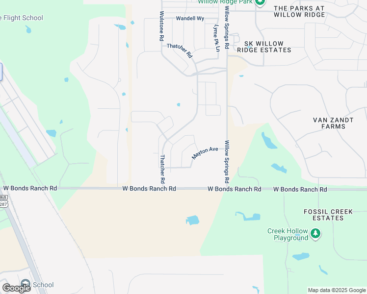 map of restaurants, bars, coffee shops, grocery stores, and more near 11295 Willow Springs Road in Haslet