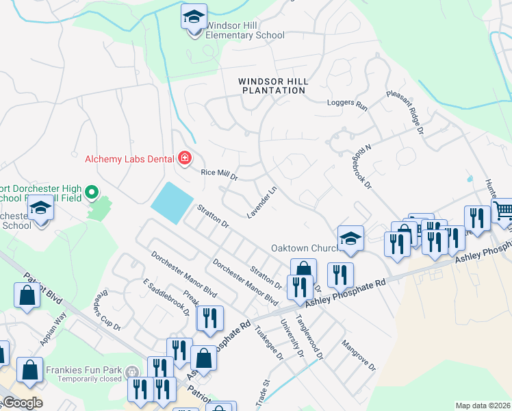 map of restaurants, bars, coffee shops, grocery stores, and more near 8362 Water Ash Way in Charleston