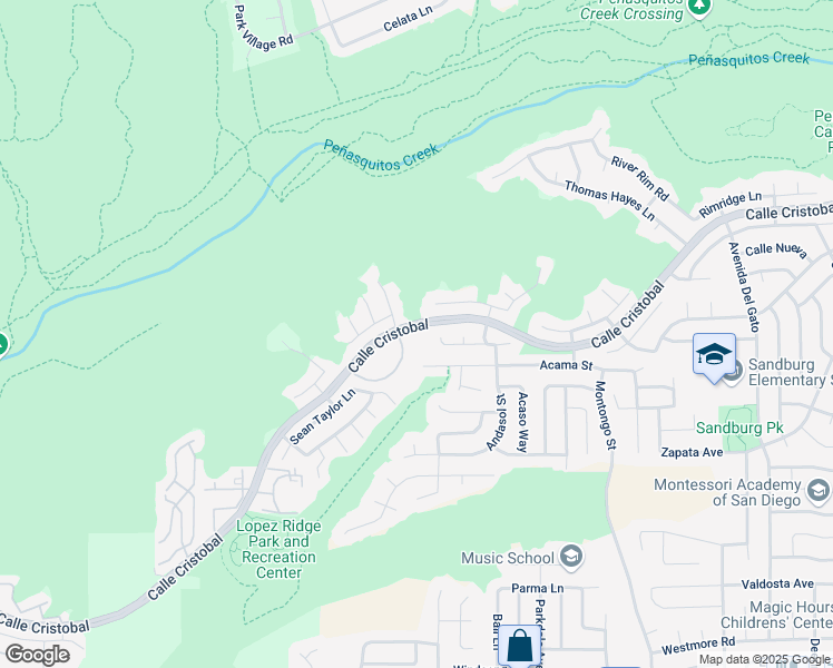 map of restaurants, bars, coffee shops, grocery stores, and more near 11621 Frames Port Place in San Diego