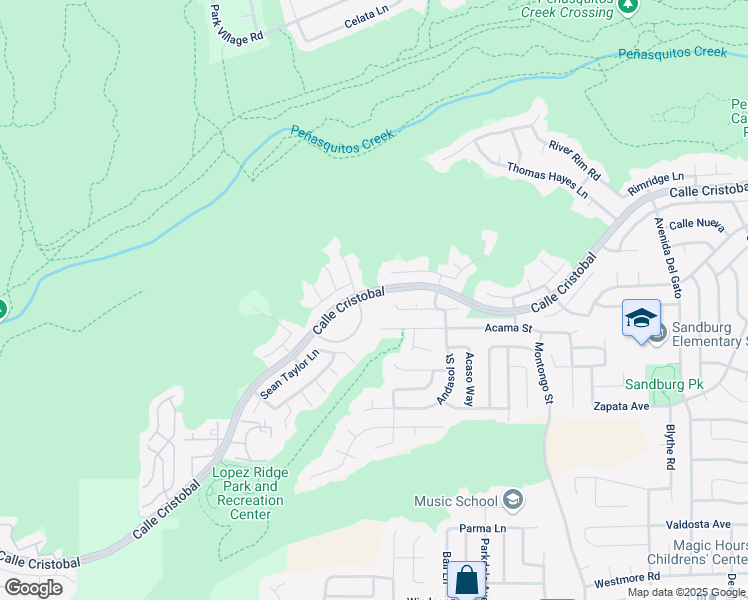 map of restaurants, bars, coffee shops, grocery stores, and more near 11595 Caminito La Bar in San Diego