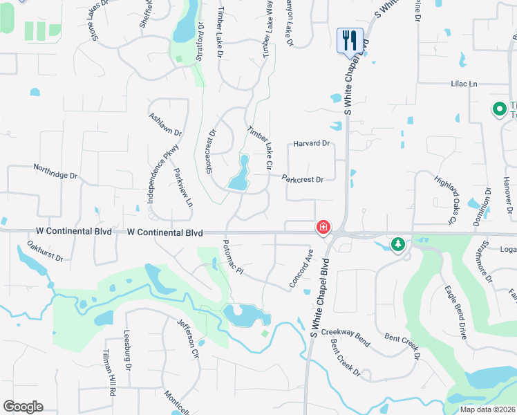 map of restaurants, bars, coffee shops, grocery stores, and more near 809 Timber Lake Circle in Southlake
