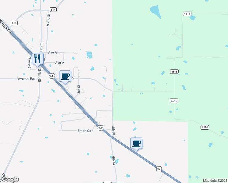 map of restaurants, bars, coffee shops, grocery stores, and more near Avenue D in Point