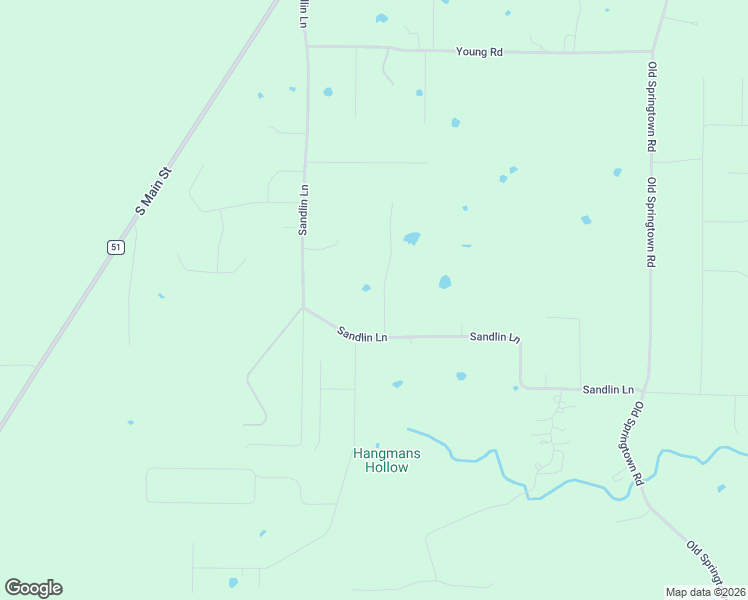 map of restaurants, bars, coffee shops, grocery stores, and more near 501 Sandlin Lane in Springtown