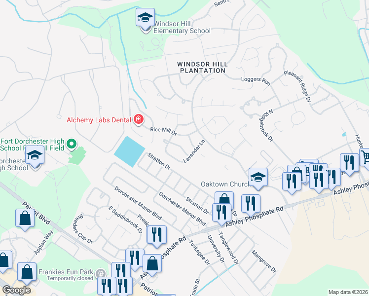 map of restaurants, bars, coffee shops, grocery stores, and more near 8374 Water Ash Way in Charleston