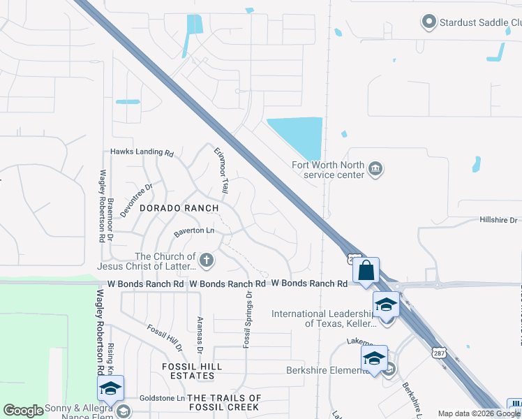 map of restaurants, bars, coffee shops, grocery stores, and more near 328 Avila in Haslet