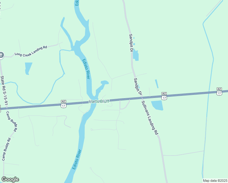 map of restaurants, bars, coffee shops, grocery stores, and more near 129 Seahorse Ln in Ridgeville