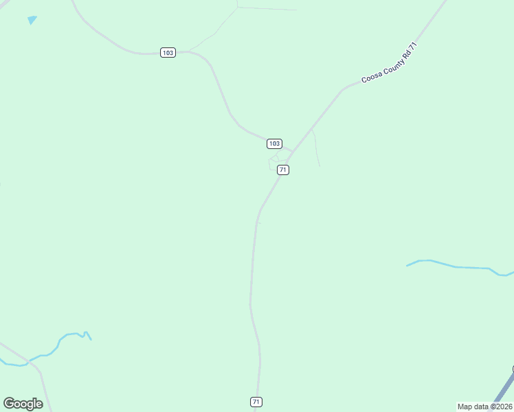 map of restaurants, bars, coffee shops, grocery stores, and more near 2753 Coosa County Road 71 in Kellyton