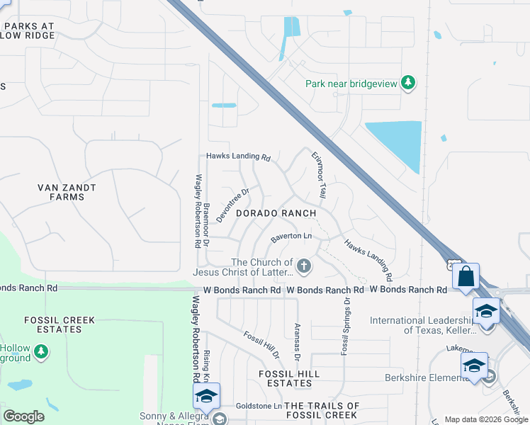 map of restaurants, bars, coffee shops, grocery stores, and more near 10844 Irish Glen Trail in Haslet