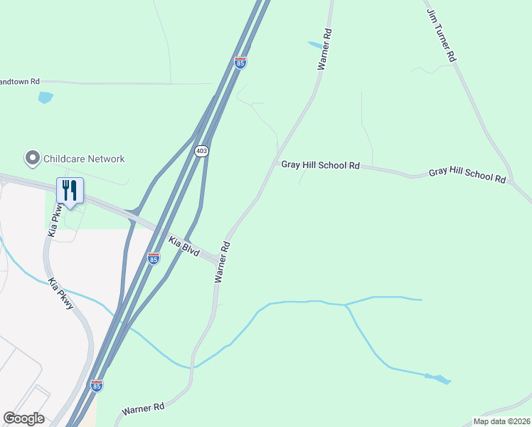 map of restaurants, bars, coffee shops, grocery stores, and more near 664 Warner Road in West Point