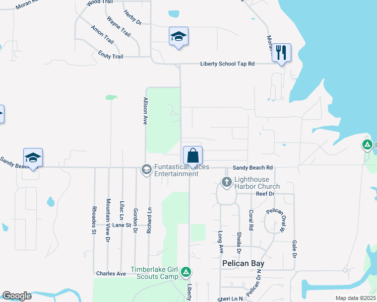 map of restaurants, bars, coffee shops, grocery stores, and more near 1400 Eagle Nest Drive in Azle