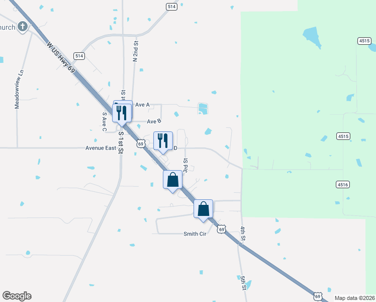 map of restaurants, bars, coffee shops, grocery stores, and more near 346 Avenue D in Point