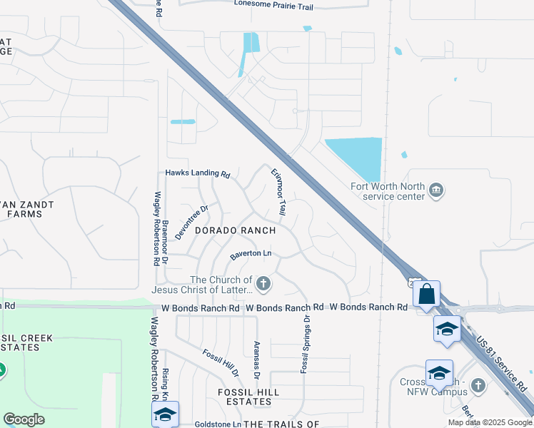 map of restaurants, bars, coffee shops, grocery stores, and more near 500 Ryebury Court in Haslet