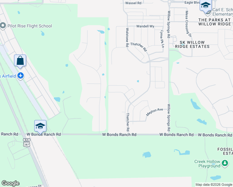 map of restaurants, bars, coffee shops, grocery stores, and more near 10980 Blue Sky Drive in Haslet