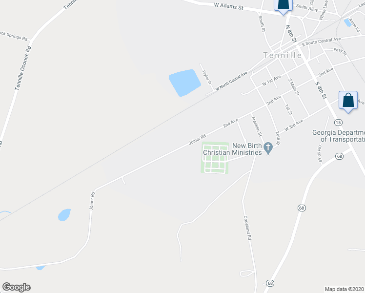 map of restaurants, bars, coffee shops, grocery stores, and more near 754 Joiner Road in Tennille