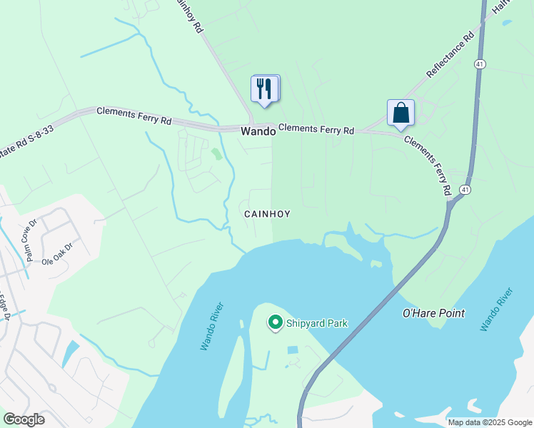 map of restaurants, bars, coffee shops, grocery stores, and more near in Charleston