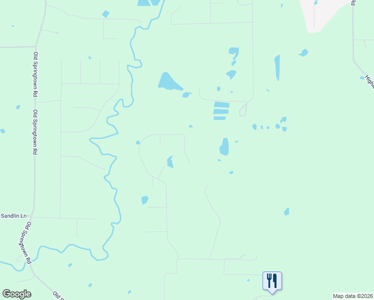 map of restaurants, bars, coffee shops, grocery stores, and more near 317 Jonny Boy Way in Springtown