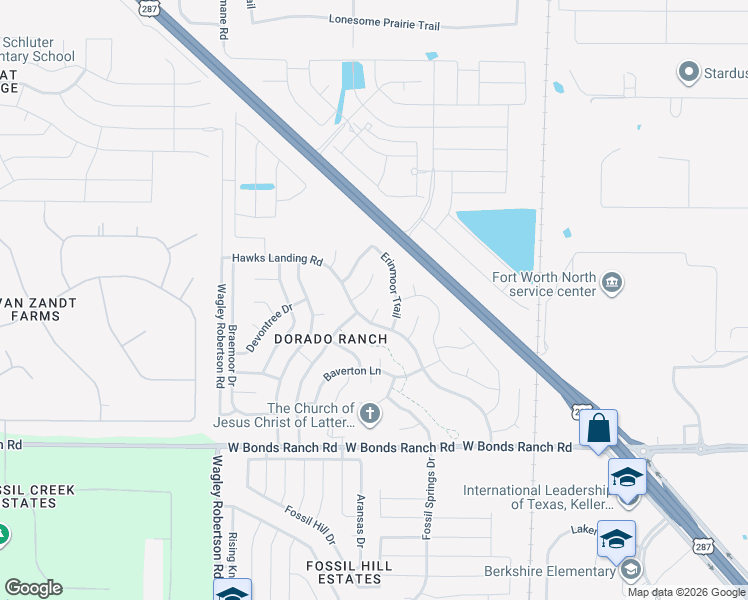 map of restaurants, bars, coffee shops, grocery stores, and more near 500 Ryebury Court in Haslet